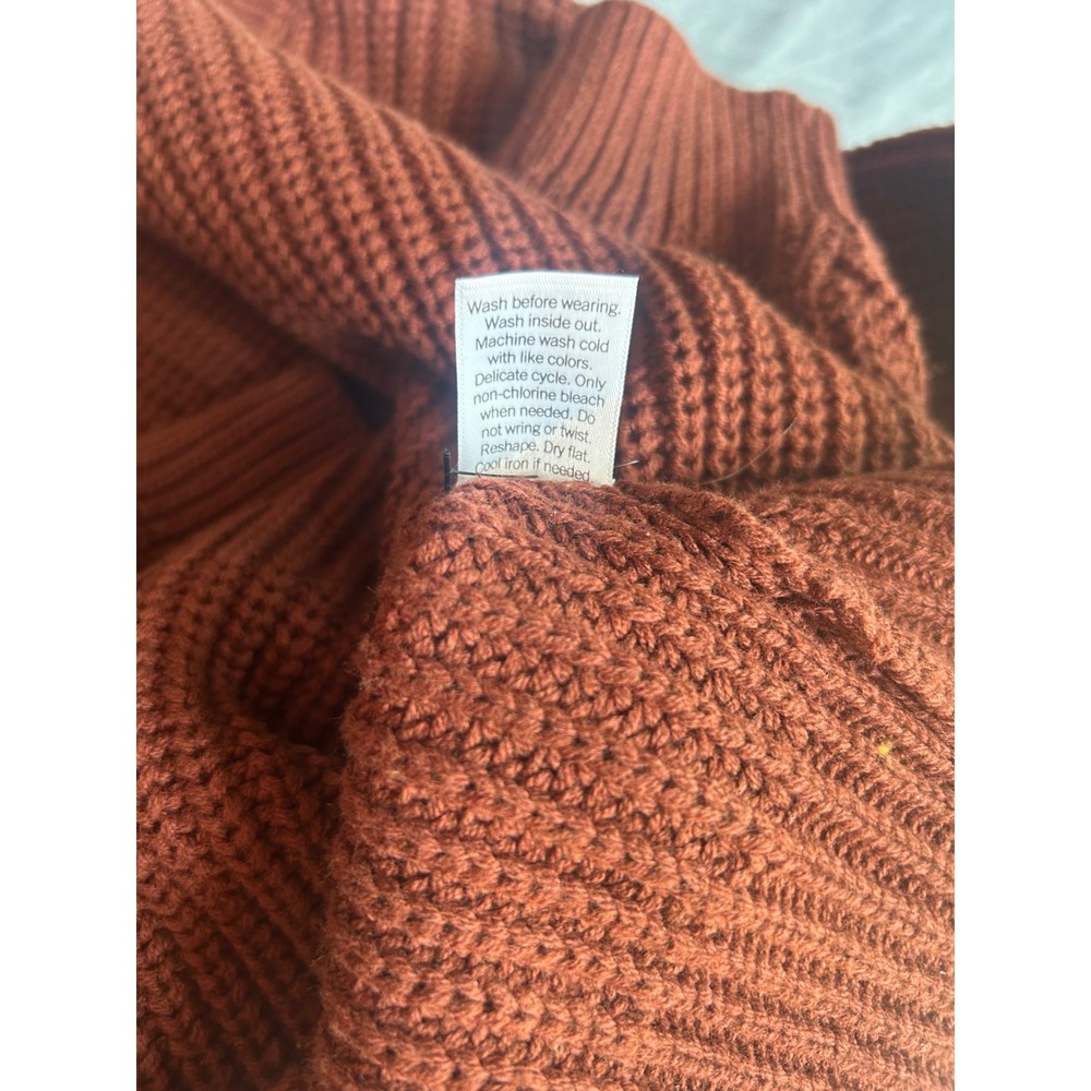 Sonoma Goods For Life Women L Gray Rust Stitch Crewneck Sweater Bundle 2pk - Picture 3 of 9